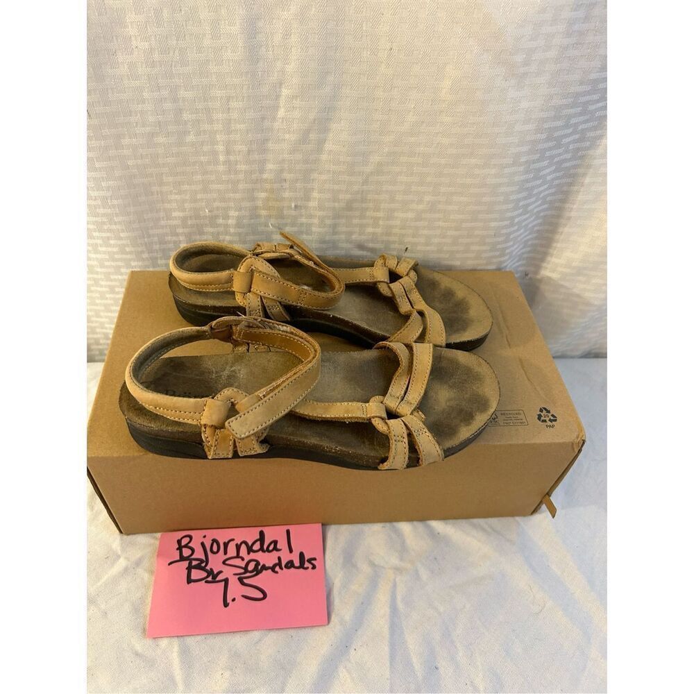 Bjorndal sandals 7.5 Linville strappy shoes brown